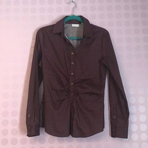 Ladies Long-sleeve Dressy Button- Down.